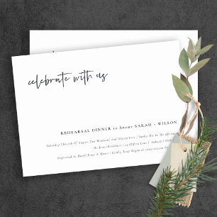 Celebrate With Us Script Rehearsal Dinner Invite