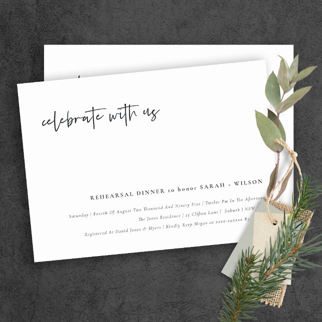 Celebrate With Us Script Rehearsal Dinner  Invite (Creator Uploaded)
