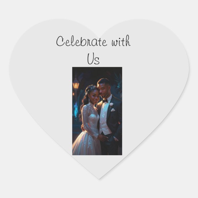 Celebrate with us wedding couple Sticker (Front)
