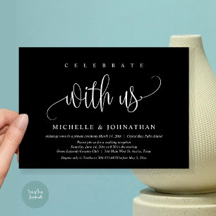 Celebrate With Us, Wedding Elopement Celebration Invitation
