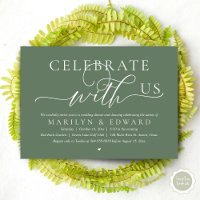 Celebrate with us, Wedding Elopement Dinner