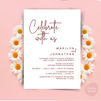 Celebrate with us, Wedding Elopement Dinner Party