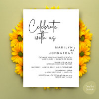 Celebrate with us, Wedding Elopement Dinner Party