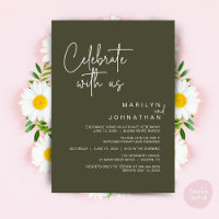 Celebrate with us, Wedding Elopement Dinner Party