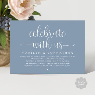 Celebrate with us, Wedding Elopement Dinner Party Invitation