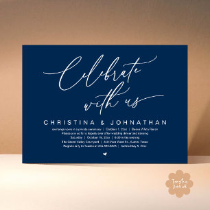 Celebrate With Us Wedding Elopement Dinner Party  Invitation