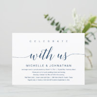Celebrate with us, Wedding Elopement, Navy Blue