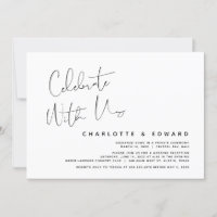 Celebrate with us, Wedding Elopement Party Invitat