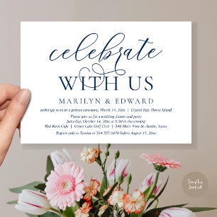 Celebrate with us, Wedding Elopement Party Invitat Invitation