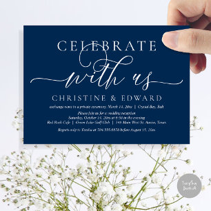 Celebrate with us, Wedding Elopement Party Invitat Invitation