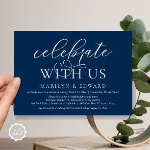 Celebrate with us, Wedding Elopement Party Invitation