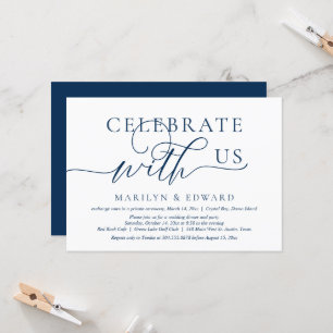 Celebrate with us, Wedding Elopement Party Invitation