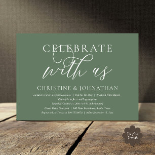 Celebrate with us Wedding Party Dinner Sage Green Invitation