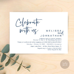 Celebrate with us, Wedding Reception Cash Bar Invitation