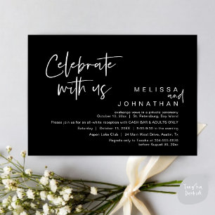 Celebrate with us, Wedding Reception Cash Bar Invitation