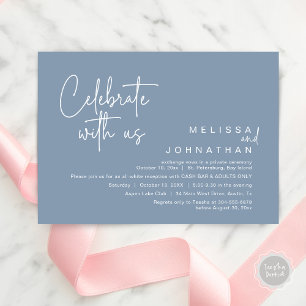 Celebrate with us, Wedding Reception Cash Bar Invitation