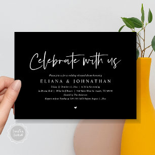 Celebrate with us, Wedding Rehearsal Dinner Invitation