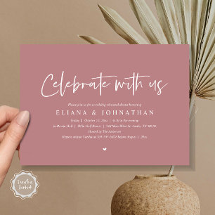 Celebrate with us, Wedding Rehearsal Dinner Invitation