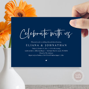 Celebrate with us, Wedding Rehearsal Dinner Invitation