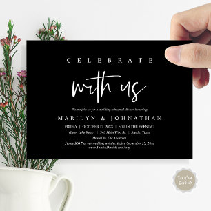 Celebrate With Us, Wedding Rehearsal Party Invitation
