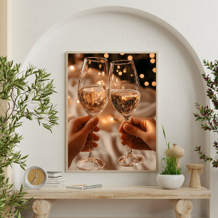 Celebrate with wine poster