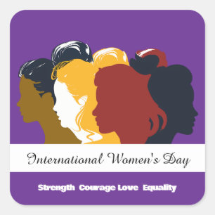 Celebrate Women's Day March 8th 2025 Square Sticker