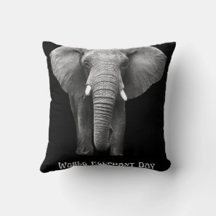 Celebrate World Elephant Day: Majestic Design Cushion