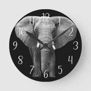 Celebrate World Elephant Day: Majestic Design Round Clock
