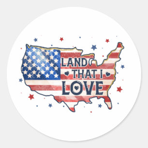 Celebrate your American pride with this beautiful  Classic Round Sticker