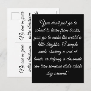 Celebrate Your Child's Unique Back To School Journ Holiday Postcard
