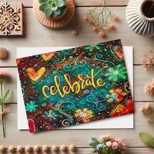 CelebrateFun Modern Colourful Cheerful Card