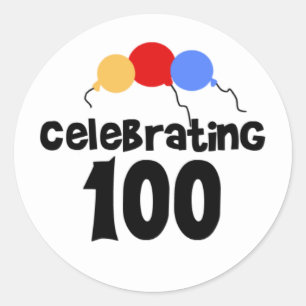 Celebrating 100 classic round sticker