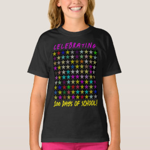 Celebrating 100 Days of School, Colourful Stars T-Shirt