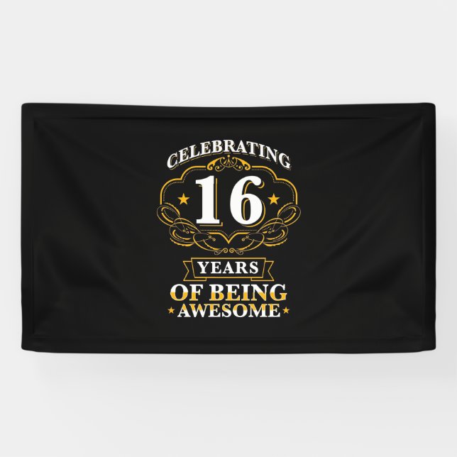 Celebrating 16 Years Of Being Awesome Banner (Horizontal)