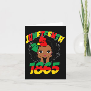 Celebrating 1865 Cute Black Girls Kids Card