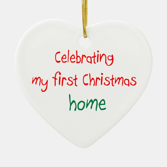 Celebrating 1st Christmas Home Ceramic Tree Decoration (Front)