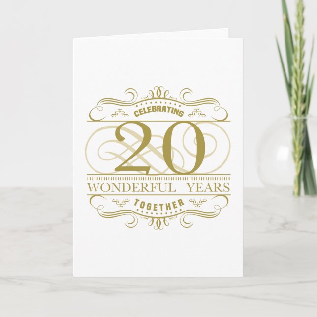 Celebrating 20th Anniversary Card (Front)
