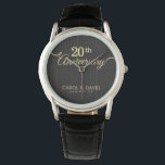 Celebrating 20th Anniversary. Customisable. Watch<br><div class="desc">Designed by Freepik

Available here:
http://www.zazzle.com/produkto</div>