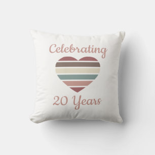 Celebrating 20th Wedding Anniversary Cushion