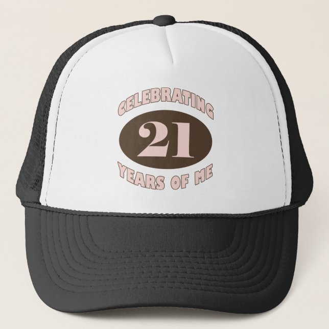 Celebrating 21 Gifts Trucker Hat (Front)