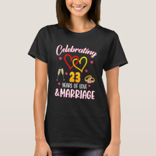 Celebrating 23 Years Of Marriage 23rd Wedding Anni T-Shirt