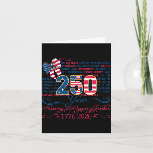 Celebrating 250 America Years of Freedom USA Card