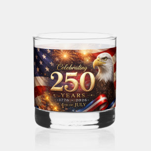 Celebrating 250 Years Patriotic Whiskey Glass