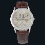 Celebrating 30th Anniversary. Vintage World Map. Watch<br><div class="desc">Designed by Freepik

Available here:
http://www.zazzle.com/produkto</div>