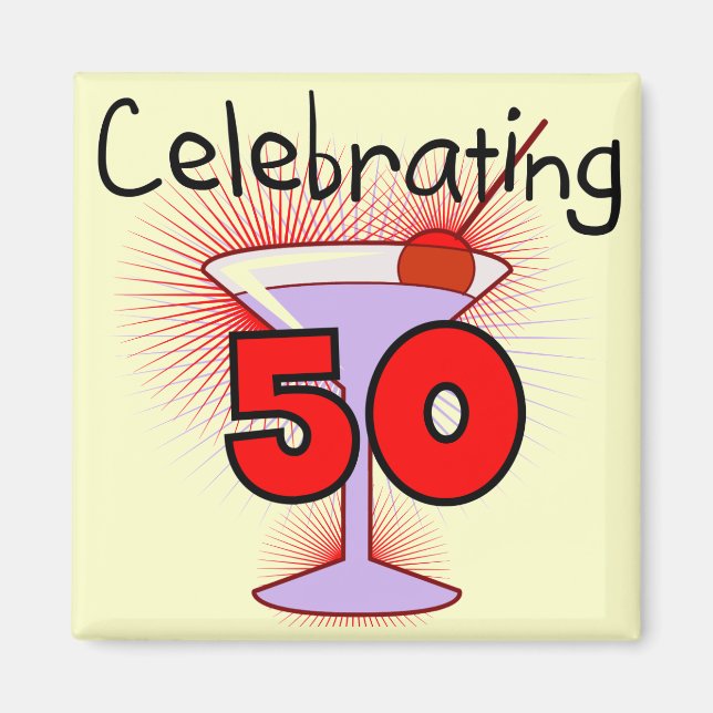 Celebrating 50 Tshirts and Gifts Magnet (Front)