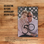 Celebrating 50 Years Anniversary Jigsaw Puzzle<br><div class="desc">Celebrate 50 years of memories with this special anniversary jigsaw puzzle. Featuring a "Celebrating 50 Years" design, this puzzle makes a meaningful and interactive keepsake for commemorating a golden anniversary. Perfect for family gatherings, anniversary parties, or as a heartfelt gift, it brings loved ones together to piece together cherished moments....</div>