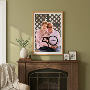 Celebrating 50 Years Anniversary Portrait Poster