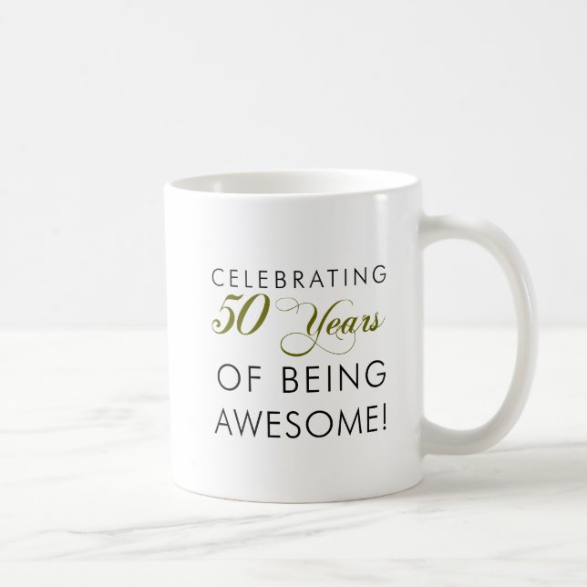 Celebrating 50 Years Being Awesome Mug (Right)