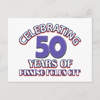 Celebrating 50 years of raising hell postcard