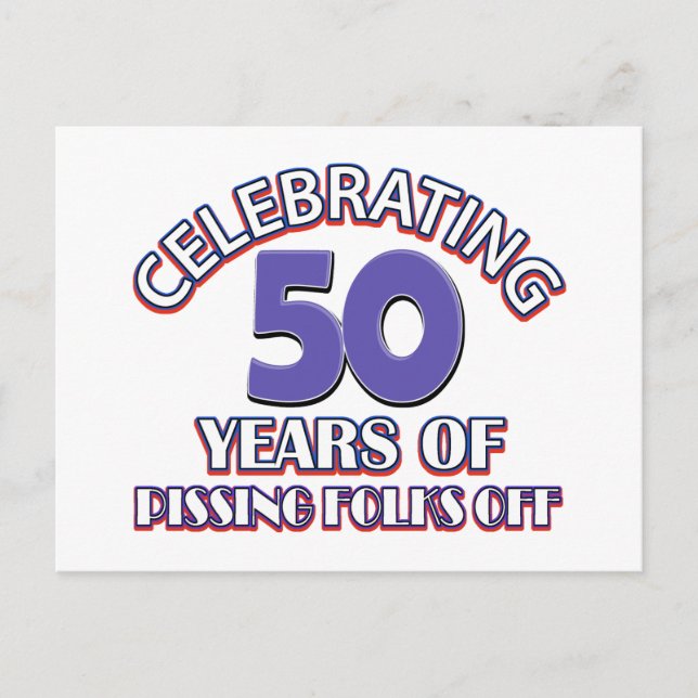 Celebrating 50 years of raising hell postcard (Front)
